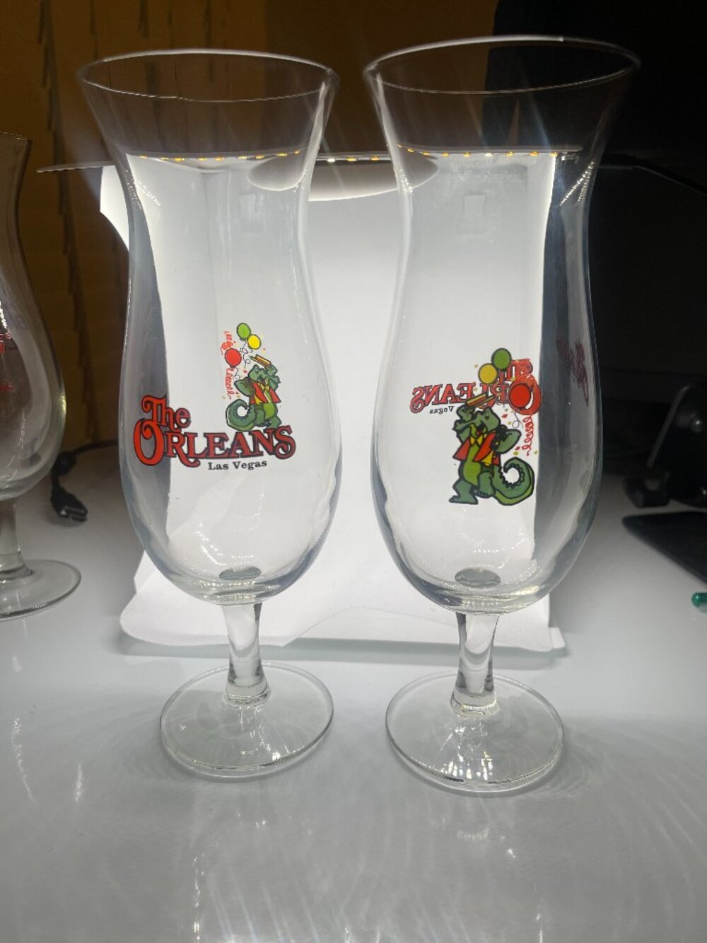 The Orleans Las Vegas Hurricane Glasses Set of 2